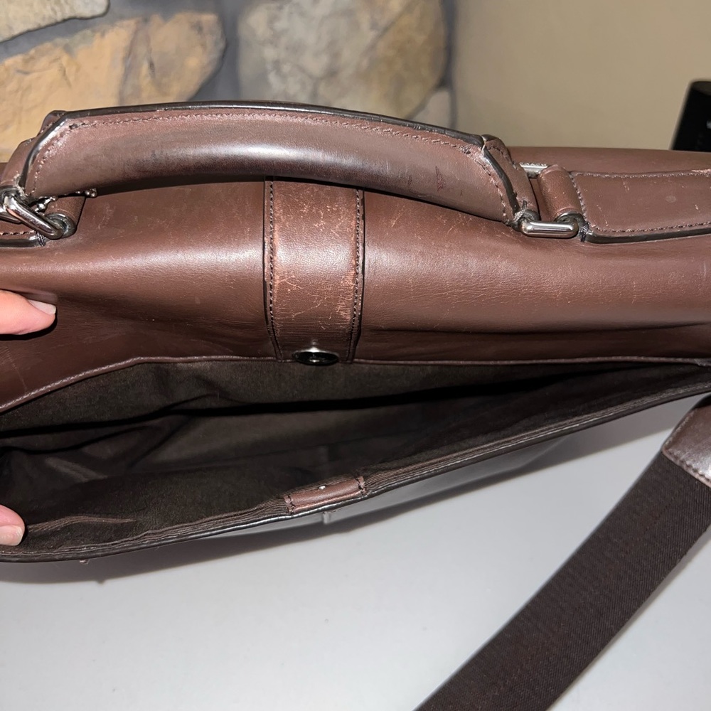Coach Lexington Mahogany Leather Laptop Bag - Picture 8 of 16